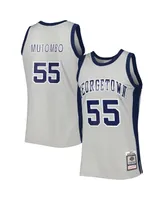 Men's Mitchell & Ness Dikembe Mutombo Gray Georgetown Hoyas Swingman Jersey