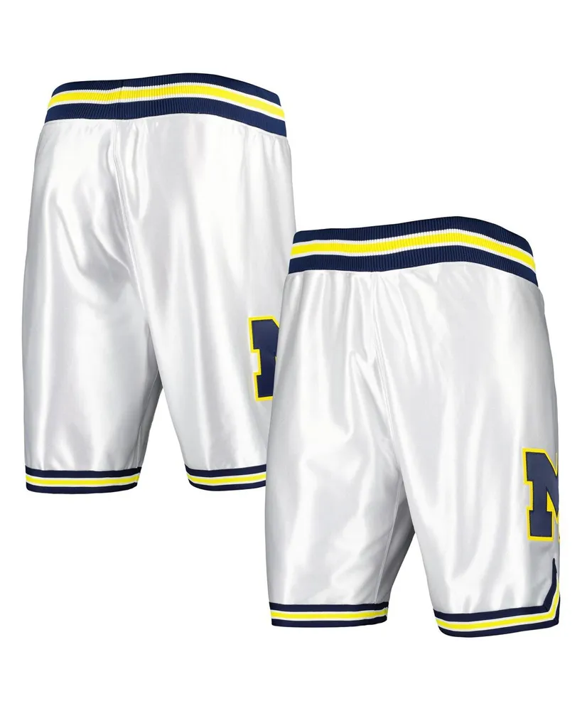 Men's Mitchell & Ness White Michigan Wolverines 1991 Shorts