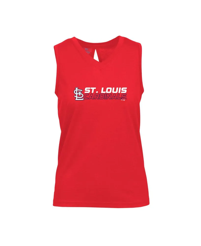 St. Louis Cardinals Express Women's Lace-Up V-Neck T-Shirt - White