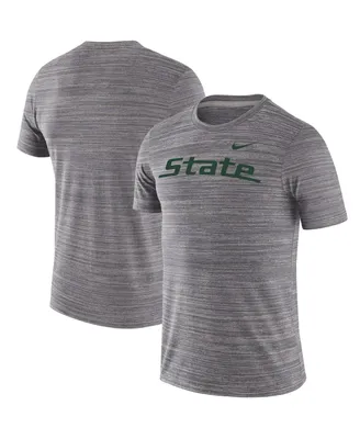 Men's Nike Charcoal Michigan State Spartans Big and Tall Velocity Space Dye Performance T-shirt