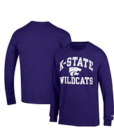 Men's Champion Purple Kansas State Wildcats High Motor Long Sleeve T-shirt