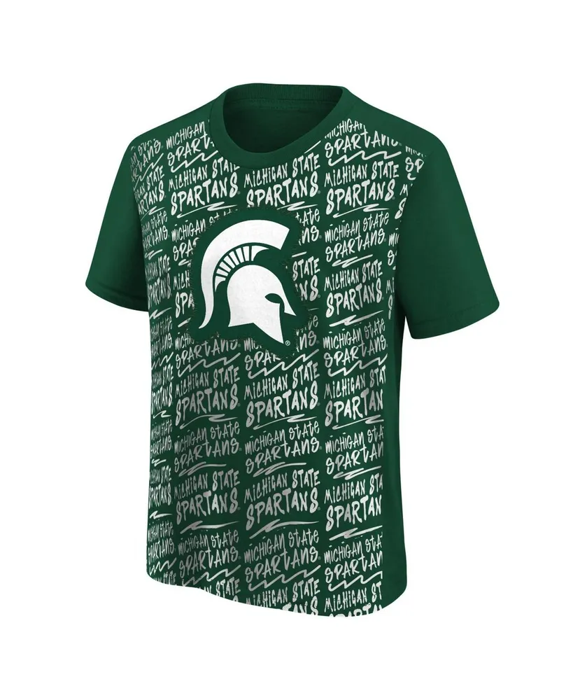 Big Boys and Girls Green Michigan State Spartans Exemplary T-shirt