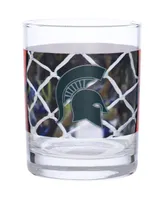 Michigan State Spartans 14 Oz Basketball Glass