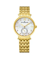 Alexander Women's Roxana Gold-Tone Stainless Steel , Mother of Pearl Dial , 34mm Round Watch - Gold