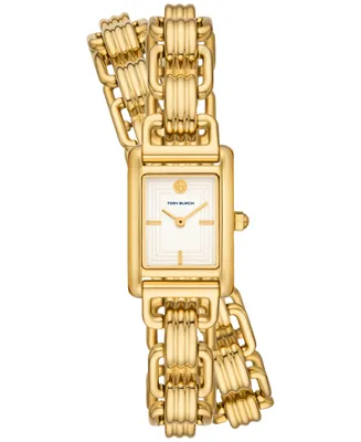 Tory Burch Women's The Eleanor 3-in-1 Gold-Tone Stainless Steel Bracelet Watch 19mm