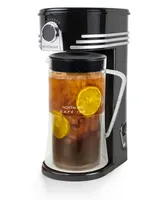 Nostalgia Cafe Ice 3 Quart Iced Coffee And Tea Brewing System with Plastic Pitcher