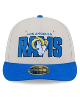 Men's New Era Stone, Royal Los Angeles Rams 2023 Nfl Draft Low Profile 59FIFTY Fitted Hat