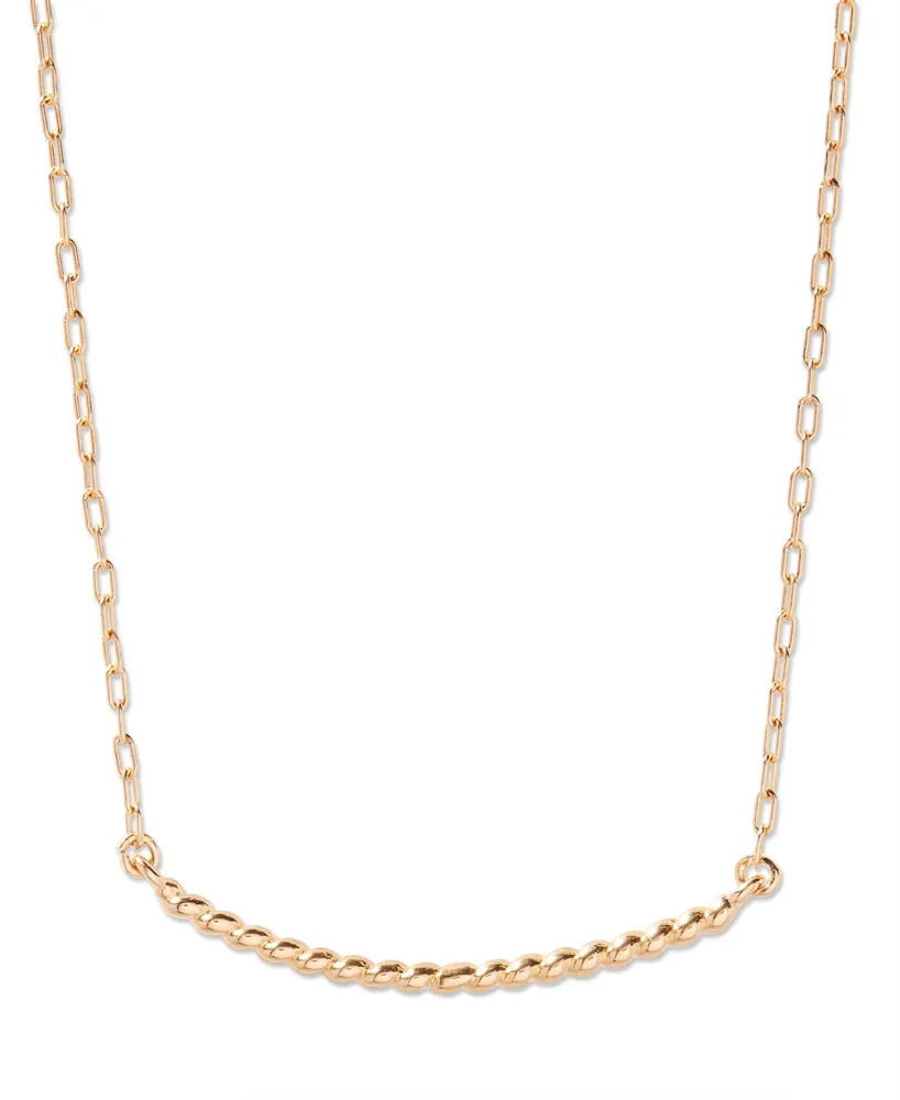 brook & york 14K Gold-Plated Rope Textured Liv Necklace