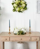 Nearly Natural Hydrangea Artificial Candelabrum Arrangement