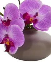 Nearly Natural 7'' Phalaenopsis Orchid Artificial Arrangement, Set of 3