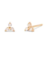 brook & york White Topaz 14K Gold-Plated Vermeil Leighton Earrings