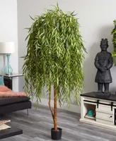 Nearly Natural 7' Willow Artificial Tree