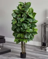 Nearly Natural 58" Rubber Leaf Artificial Tree