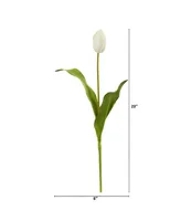 Nearly Natural 23in. Dutch Tulip Artificial Flower Set of 12