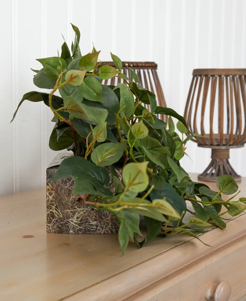 Nearly Natural 31in. Philodendron Artificial Ledge Plant