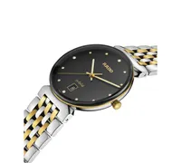 Rado Women's Swiss Florence Classic Diamond (1/20 ct. t.w.) Two-Tone Stainless Steel Bracelet Watch 38mm