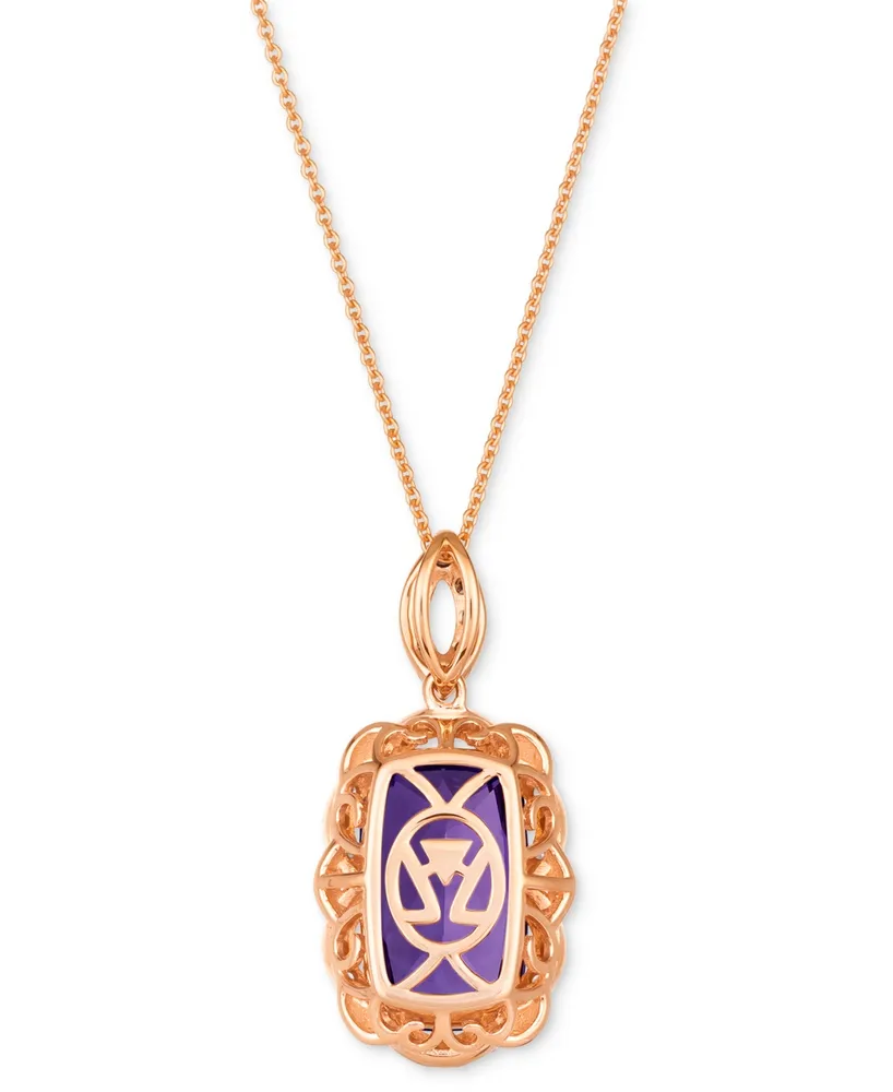 Le Vian Grape Amethyst (5-1/10 ct. t.w.) & Diamond (1/3 ct. t.w.) Pendant Necklace in 14k Rose Gold, 18" + 2" extender