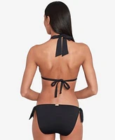 Lauren Ralph Lauren Womens Beach Club Solid Molded Cup Halter Bikini Top Bottoms
