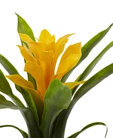 Nearly Natural 6-Pc. 11" Yellow Bromeliad Artificial Flower Stem Set