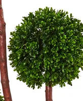 Nearly Natural 5' Boxwood Artificial Indoor/Outdoor Tree