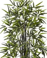 Nearly Natural 5.5' Black Bamboo Artificial Tree in Decorative Planter