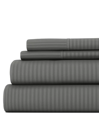ienjoy Home Expressed Embossed Striped -Pc. Sheet Set