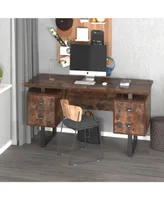 Home Office Computer Desk with 4 drawers