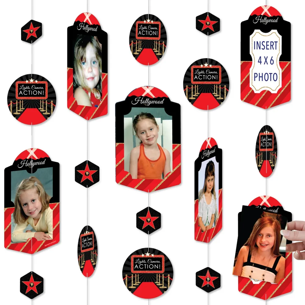 Big Dot of Happiness Red Carpet Hollywood - Candy Bar Wrapper Movie Night Party Favors - Set of 24