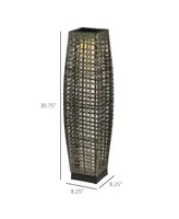 Outsunny Floor Lamp w/ Auto On/Off Solar Powe Led Garden Lantern,