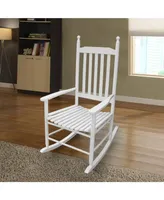 Simplie Fun Wooden Porch Rocker Chair Ii