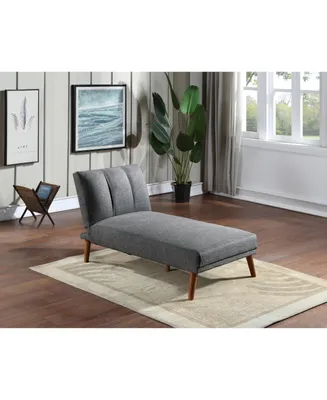 Simplie Fun Polyfiber Adjustable Chaise Bed Living Room Solid Wood Legs Plush Couch