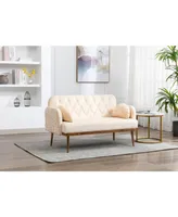 Simplie Fun Velvet Sofa, Accent Sofa. Loveseat Sofa With Metal Feet