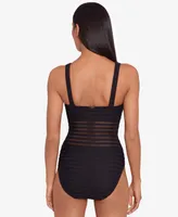 Lauren Ralph Women's Square-Neck One-Piece Swim Suit