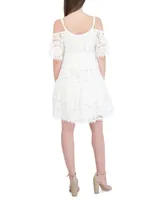 Robbie Bee Women's Lace Off-The-Shoulder Dress