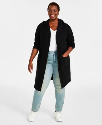 Style & Co Plus Size Hooded Cardigan, Created for Macy's
