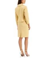 Nipon Boutique Women's Floral-Jacquard Jacket & Pencil Skirt Suit