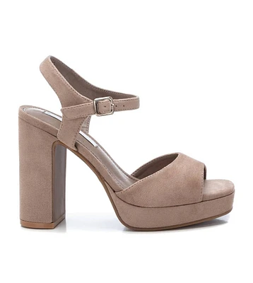 Women's Heel Suede Sandals By Xti