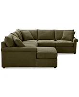 Wrenley 131" 6-Pc. Fabric Modular Sectional Chaise Sofa, Created for Macy's