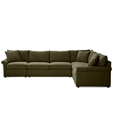 Wrenley 137" 5-Pc. Fabric L-Shape Modular Sectional Sofa, Created for Macy's