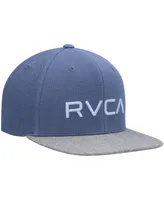 Big Boys and Girls Rvca Light Blue, Heathered Gray Twill Snapback Hat