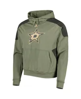 Men's adidas Olive Dallas Stars Military-Inspired Appreciation Pullover Hoodie