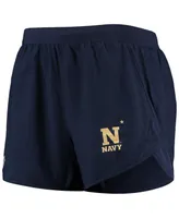 Women's Under Armour Navy Midshipmen Fly By Run 2.0 Performance Shorts