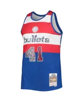 Men's Mitchell & Ness Wes Unseld Blue Washington Bullets 1977-78 Hardwood Classics Nba 75th Anniversary Diamond Swingman Jersey