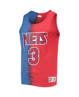 Men's Mitchell & Ness Drazen Petrovic Blue, Red New Jersey Nets Hardwood Classics Tie-Dye Name and Number Tank Top