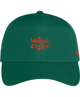 Men's adidas Green Miami Hurricanes Slouch Adjustable Hat