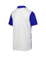 Big Boys and Girls adidas White, Blue The Players Print Aeroready Polo Shirt