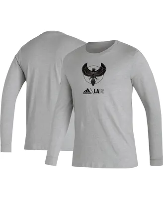 Men's adidas Heather Gray Lafc Icon Long Sleeve T-shirt