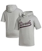 Men's adidas Heather Gray Arizona State Sun Devils Modern Classics Baseball Icon Tri-Blend Short Sleeve Pullover Hoodie