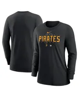 Women's Nike Black Pittsburgh Pirates Authentic Collection Legend Performance Long Sleeve T-shirt