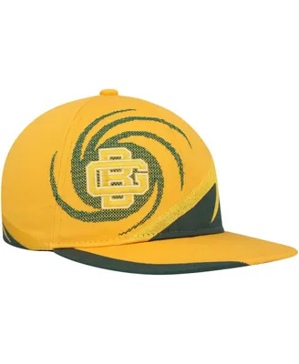 Big Boys and Girls Mitchell & Ness Gold, Green Green Bay Packers Spiral Snapback Hat